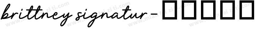 brittney signatur字体转换